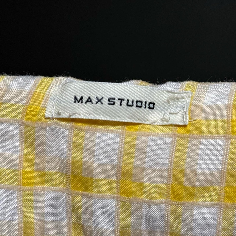 Max Studio Yellow Checkered Midi Dress - Picture 6 of 8